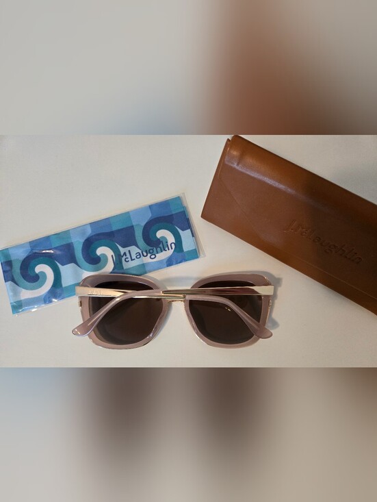 J. McLaughlin Cafe Light Pink Frame Sunglasses with Brown Lenses main image 7
